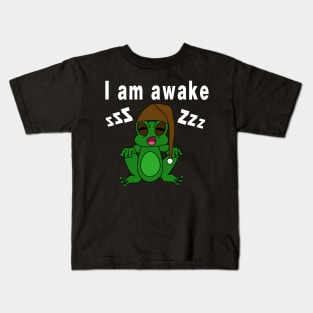 A sleepy frog Kids T-Shirt